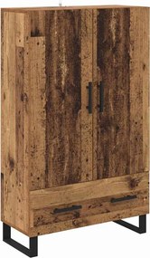 vidaXL Magasfiú fiókkal Öreg fa 69,5 x 30 x 115 cm Faanyag