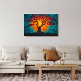 Kép - Az élet fája és a nap mozaikban (90x60 cm)