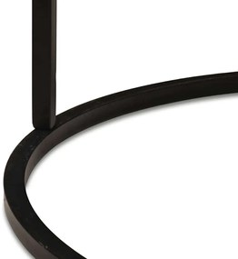 vidaXL Fészkelt Kávézó Asztalok 2 pcs Fekete Tömör mangófa és acél