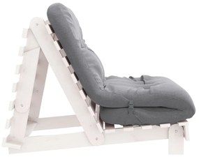 fehér tömör fenyőfa futon kanapéágy matraccal 80 x 206 x 11 cm