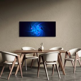 Modern kép kék absztrakció (120x50 cm)