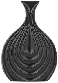 Fekete terrakotta virágváza 25 cm THAPSUS Beliani
