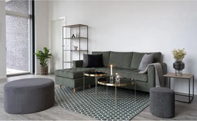 Venezia dohányzóasztal, üveg, sárgaréz színű acél 48x48cm