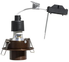 6 darabos süllyesztett spotlámpa szett sötét bronz GU10 35mm kerek dönthető - Installa