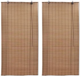 2 db barna bambusz redőny 150 x 220 cm