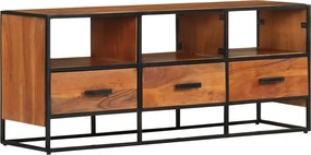 vidaXL tömör akácfa TV-szekrény 110 x 30 x 45 cm