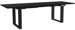 OfficeTech Strong állítható magasságú asztal 240 x 80 cm, fekete alap, fekete