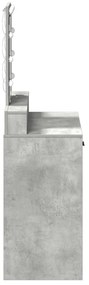 LED világításos sminktükör - Beton szürke 79x41x140 cm