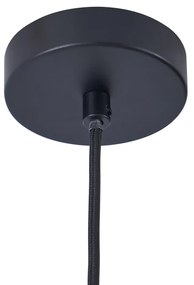 Modern fekete függőlámpa arany belsővel - Loes