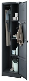 AGNES fém takarítószekrény, 500 x 1850 x 500 mm, antracit