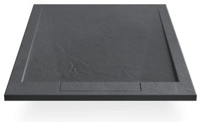 AREZZO design STONE pala hatású öntött márvány zuhanytálca, 90x90 cm-es, antracit (2 doboz)