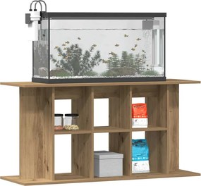 vidaXL kézműves tölgyfa akváriumállvány 120 x 40 x 60 cm rétegelt fából