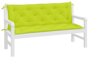 2 db élénkzöld oxford szövet kerti padpárna 150 x 50 x 7 cm