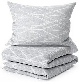 Renforcé pamut szatén krepp ágyneműhuzat SZÜRKE CSÍKOK sötétszürke Ágyneműhuzat mérete: 70 x 90 cm | 140 x 200 cm