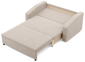 Zeus kanapé, bársony, hab töltet, döntött kartámasz, bézs