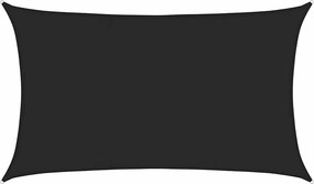 vidaXL fekete HDPE napvitorla 160 g/m² 5 x 8 m