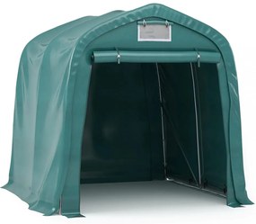 zöld PVC sátorgarázs 2,4 x 2,4 m