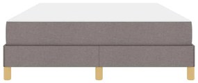 Boxrugós ágy Taupe és Barna 140 x 200 cm Textil és mérnöki fa