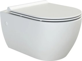 CeraStyle CITY fali WC - MATT FEHÉR - rimless - perem nélküli - rejtett rögzítésű - 53 cm
