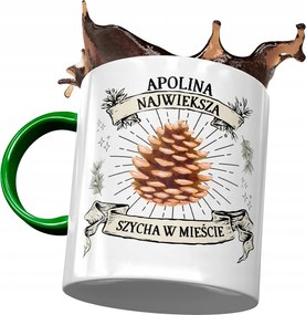 Zöld Bögre Apolina Barátnő Feleség Ajándék Nyomtatott Fotóval