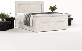 Krémszínű ágyneműtartós boxspring ágy 140x200 cm Imagine – Maison de Rêve