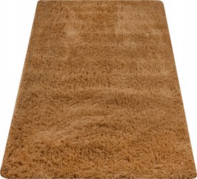 Szőrös Szőnyeg 170/120CM Bézs Barna Narancs Hosszú Haj