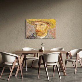 Kép - Vincent van Gogh, Self-Portrait with a Straw Hat (The Potato Peeler), reprodukciók (90x60 cm)