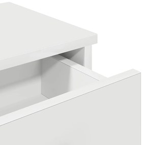 fehér szerelt fa falipolc fiókokkal 100 x 36 x 19 cm