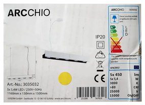 Arcchio Arcchio - LED Dimmelhető csillár zsinóron OLINKA 5xLED/5,4W/230V LW0150