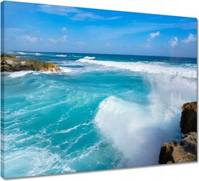 Vászonkép 50x40 Nyugtalan tenger Hullámok