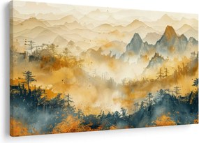 Kép - Hegyek, akvarell (90x60 cm)