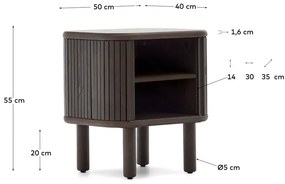Sötétbarna éjjeliszekrény Mailen – Kave Home