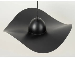 Csillár zsinóron KAPELLO 1xE27/60W/230V átm. 55 cm fekete/réz