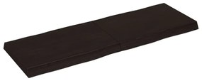 sötétbarna kezelt tömör asztallap 120x40x(2-6) cm