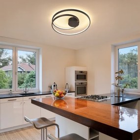 Brilagi- LED dimmelhető mennyezeti lámpa TWISTER LED/48W/230V Ø 50 cm fekete +távirányító