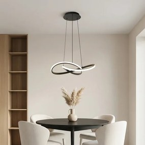 Brilagi - LED dimmelhető kábeles csillár INFINITY LED/55W/230V 50x50 cm fekete + távirányító