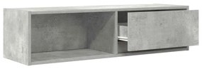 2 db betonszürke szerelt fa TV-szekrény 100x31x25,5cm
