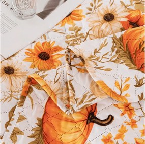Ágytakaró FLOWERS AND PUMPKINS, narancssárga Méret: 170 x 210 cm