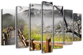Gario Vászonkép Virágzó meggyfa - 7 részes Méret: 140 x 80 cm