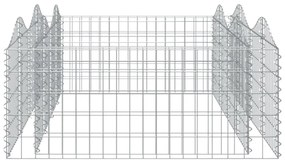 íves horganyzott vas gabion magaságyás 200x100x50 cm