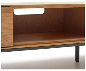 Natúr színű TV-állvány tölgyfa dekorral 195x35 cm Vedrana – Kave Home