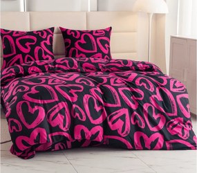 Mikroszálas ágyneműhuzat AMORYS rózsaszín Ágyneműhuzat mérete: 2 db 70 x 80 cm | 160 x 200 cm