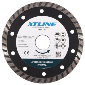 XTLINE Gyémánt tárcsa turbó | 125x2,4x22,2 mm