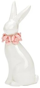 Kerámia nyuszi ROSE BUNNY 18 cm fehér