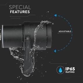 LED Kültéri lámpa LED/12W/100-240V IP65 fekete - zöld fény