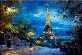 Kép - Olajfestmény az Eiffel-toronyról (90x60 cm)