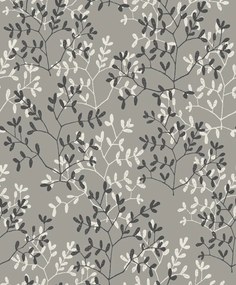 Decoprint Antibes Branches fekete-szürke leveles vlies tapéta – AN28252