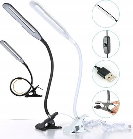 Asztali Lámpa Led Irodai Iskolai Usb Klip