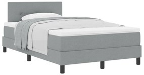 Box Spring Ágy matraccal világosszürke 120x190 cm szövet