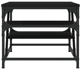 fekete szerelt fa dohányzóasztal 100 x 49 x 40 cm
